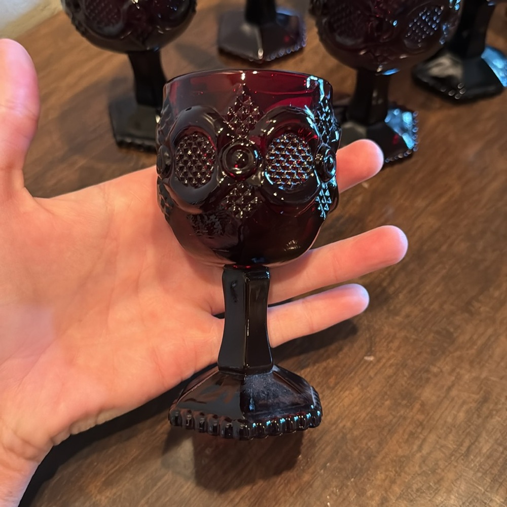 Avon cape cod ruby red glasses - Picture 2 of 3